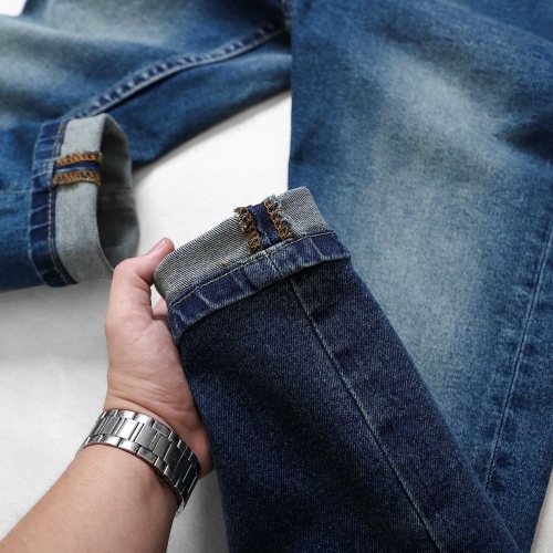 Quần Jeans DEFOXX 321 xanh bụi wash 