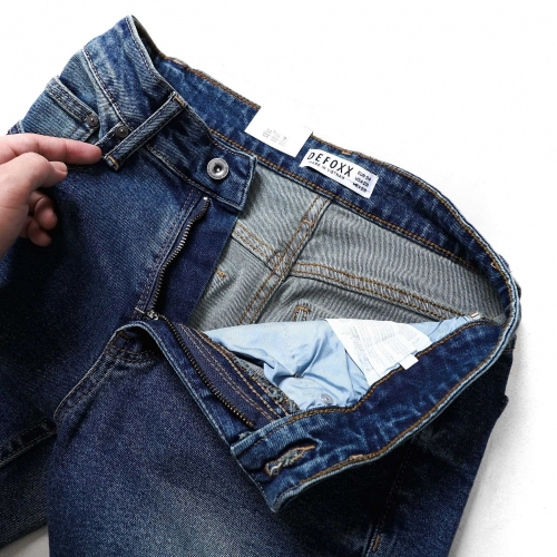 Quần Jeans DEFOXX 321 xanh bụi wash 