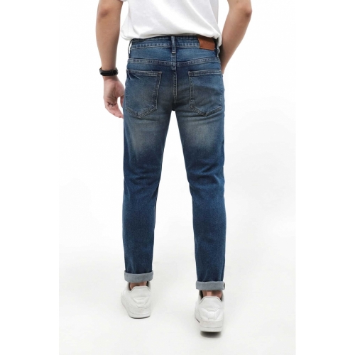 Quần Jeans DEFOXX 321 xanh bụi wash 