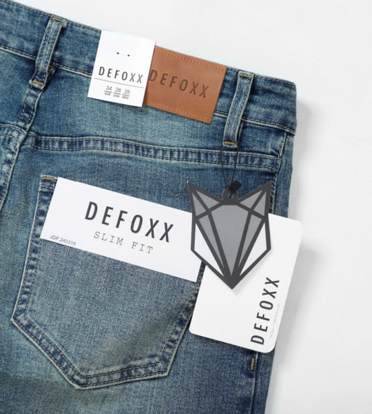 Quần jean Defoxx xanh wash 240318