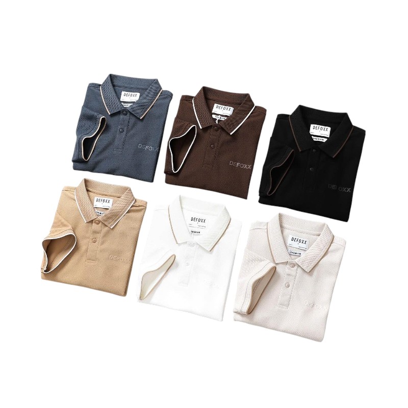 Áo thun Polo DEFOXX sử dụng chất vải xốp cao cấp, đem lại cảm giác nhẹ, mát và cực kỳ thoáng khí.