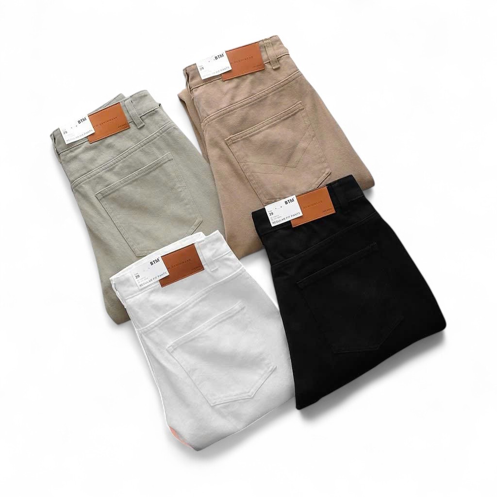 Quần kaki may kiểu jean BTM là lựa chọn lý tưởng cho các anh em từ 25 đến 50 tuổi