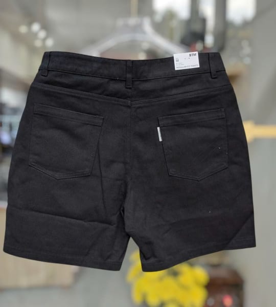 Quần short kaki jean BTM đen