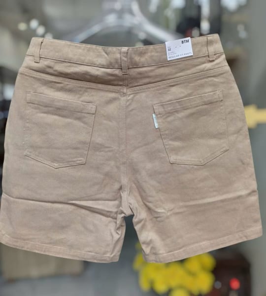Quần short kaki jean BTM màu be