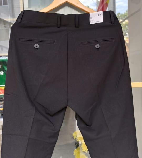 Quần tây BTM màu đen co giãn nhẹ