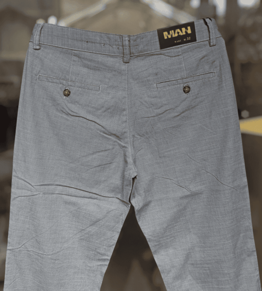 Quần dài linen màu xanh lơ