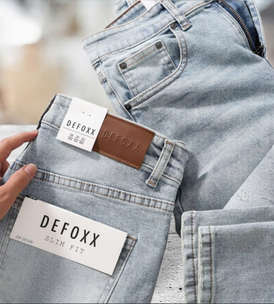 Quần jean Defoxx slimfit xanh bạc
