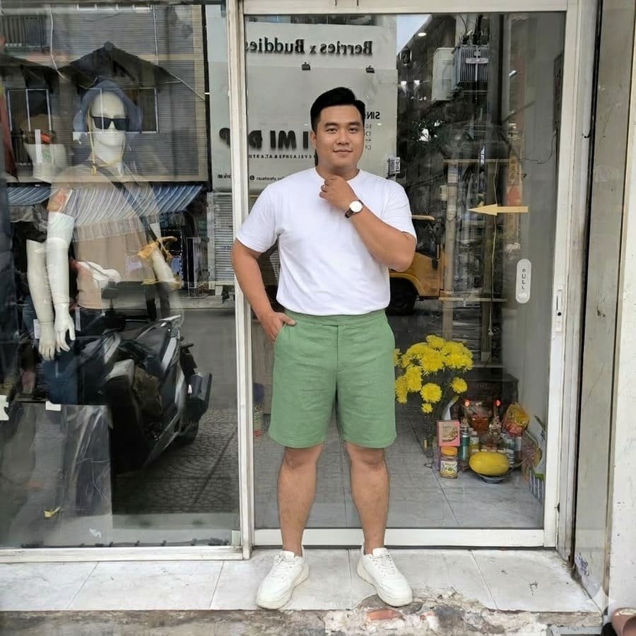 Quần short linen big size 40 là lựa chọn lý tưởng cho nam giới có vóc dáng lớn trong những ngày thời tiết nóng.