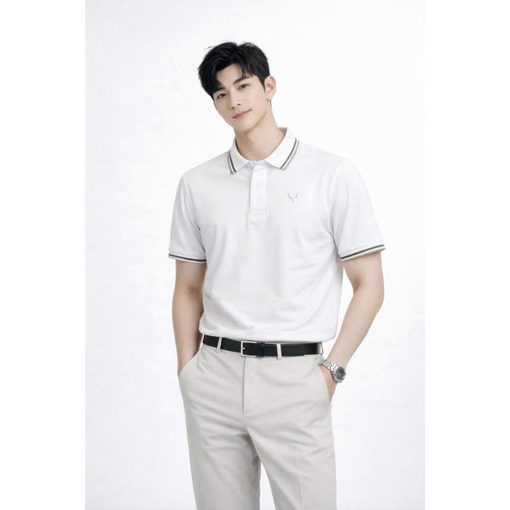 Quần size 28 phối áo polo là cách kết hợp đơn giản nhưng mang lại vẻ ngoài gọn gàng và lịch sự cho nam giới